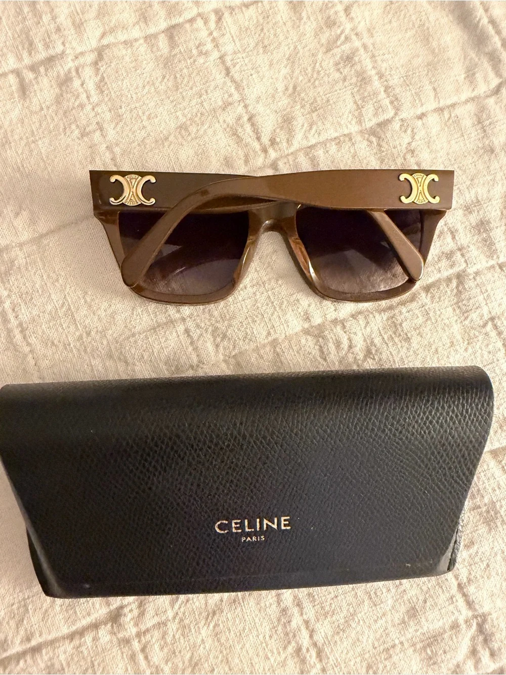 Celine Brown Cat Eye Sunglasses with Dark Lenses